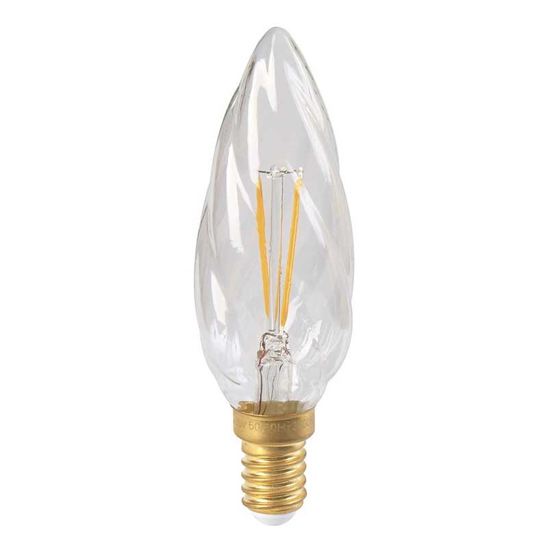 6031900713190 E14 Flamme Torsadée LED Claire 2w 2700K F6 713190