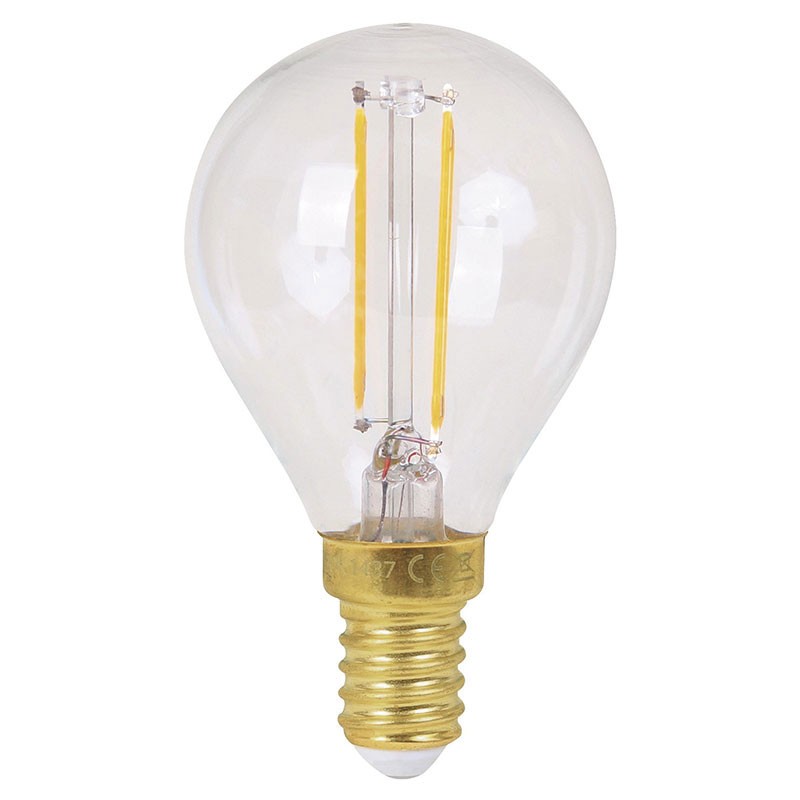 6021900286461 E14 Sphérique LED Claire Filament 4w 2700K G45 Dimmable 230v 28646