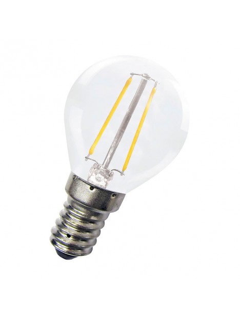 Ampoule Sphérique à LED E14 Puissance 2W Dimmable Lumière Ambrée