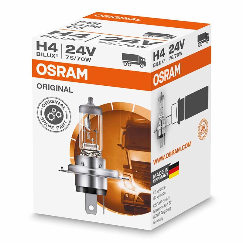 8040200250632 P43T Halogène GIGANT Heavy-Duty H4 94196 24V 75/70W OSRAM