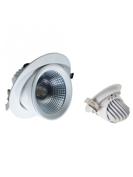 P052400988208 Spot encastré basculant Blanc Led 40W 4000K 45° LAES