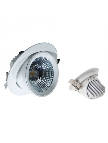 P052400988208 Spot encastré basculant Blanc Led 40W 4000K 45° LAES