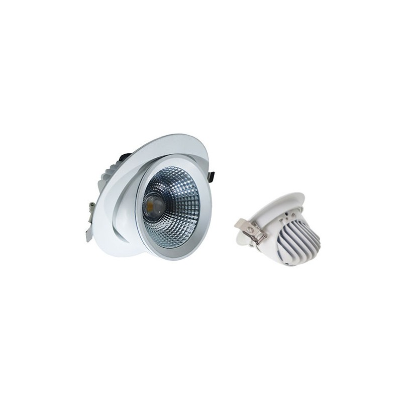 P052400988208 Spot encastré basculant Blanc Led 40W 4000K 45° LAES