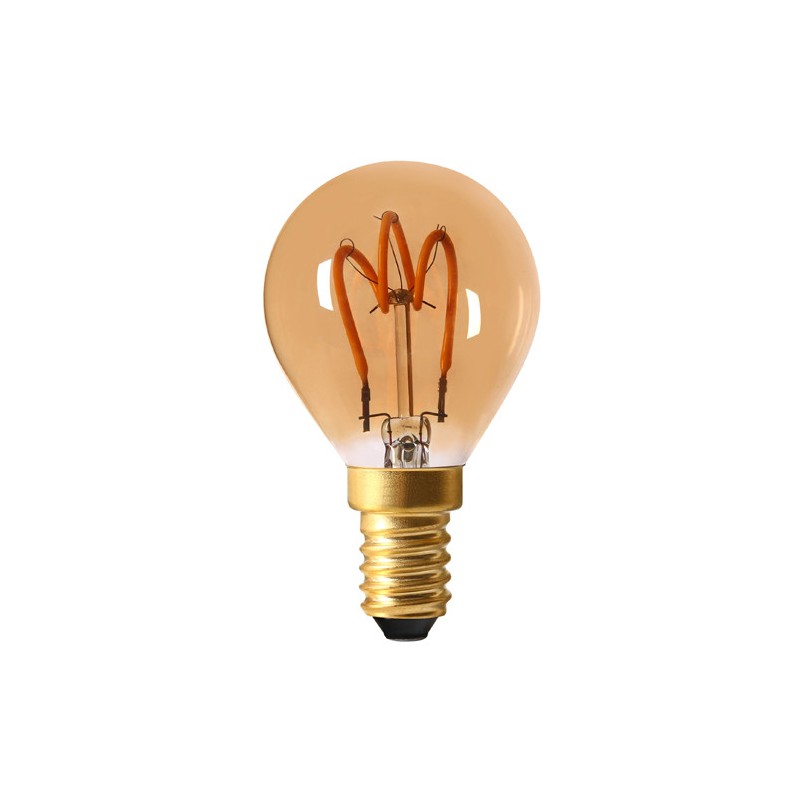 6021900166063 E14 Sphérique Ambre LED 2W 2000K Girard Sudron