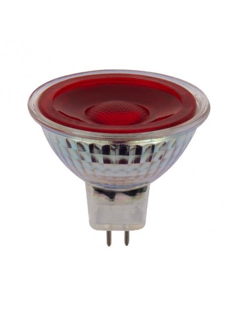 6168400048713 GU5,3 LED COB 5w Rouge 12V AC/DC SPL