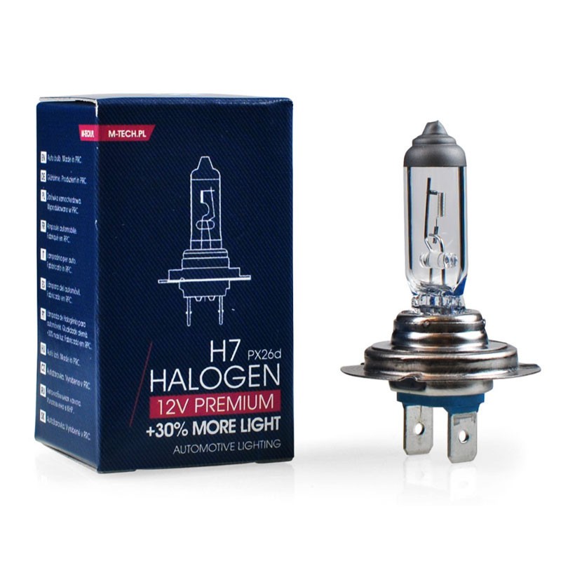 Ampoules halogènes H7 H1 H3 H4 55W 12V 6000K, lumière bleue à boîtier -  DISCOUNT CARROSSERIE