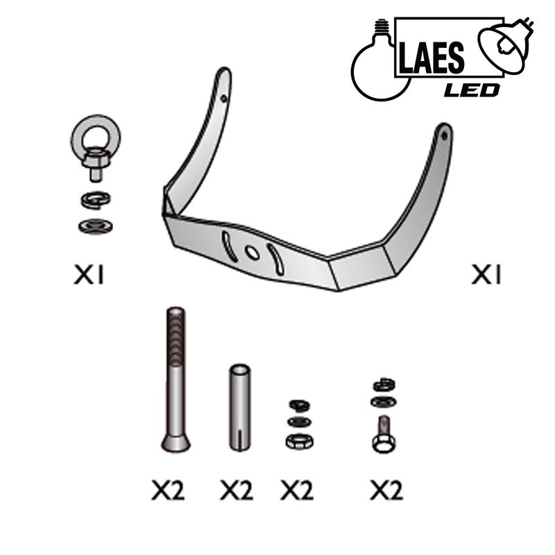 A232400997323 Kit de fixation étier pour Highbay ufo 200w LAES